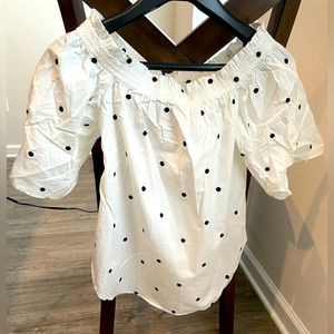 Cute white off-shoulder blouse size 2